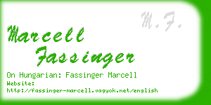 marcell fassinger business card